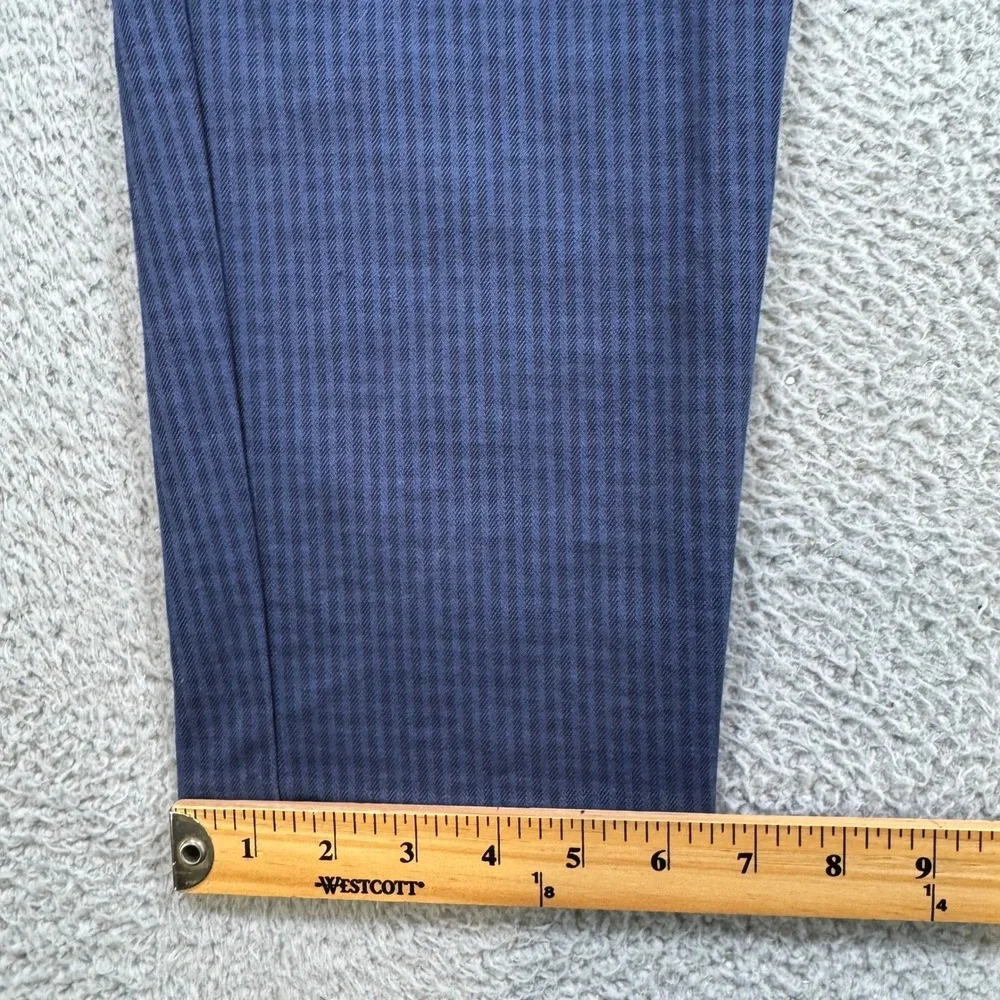 Banana Republic Slim Tapered Blue Micro Check Stretch Pants Mens 35x30 Workwear